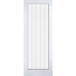 Vertical Moulded 1-Light White Primed Internal Door